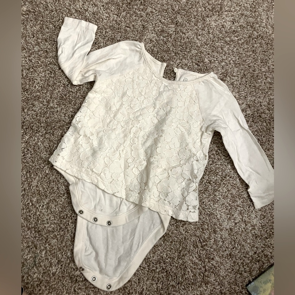 Baby Gap white lace one piece